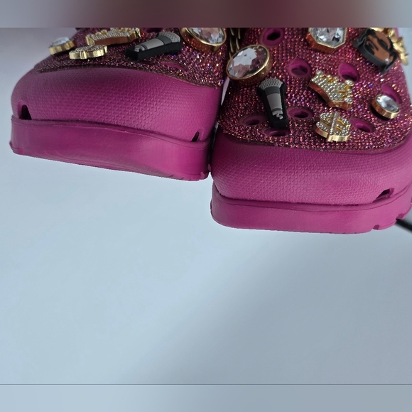 Skechers x Snoop Dogg Pink Rolling N Gold Arch Fit Footsteps Clogs Size 10 - Picture 12 of 16